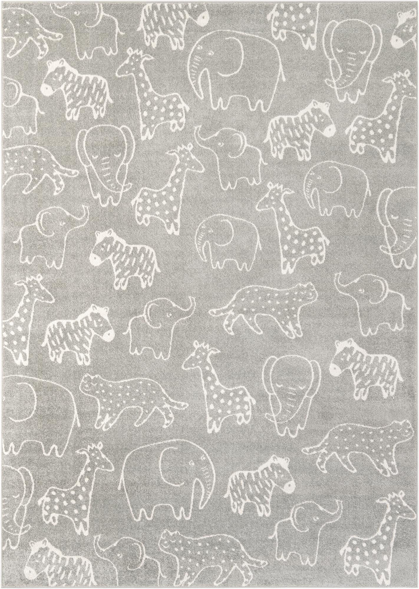 7' 10 x 11' Ernest · Pictoral rug, gray
