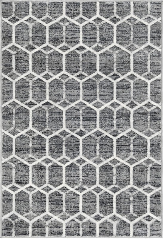 4' x 6' Babcock · Geometric rug, grey