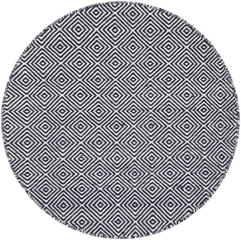 Standish · Diamond Wool Rug, navy blue