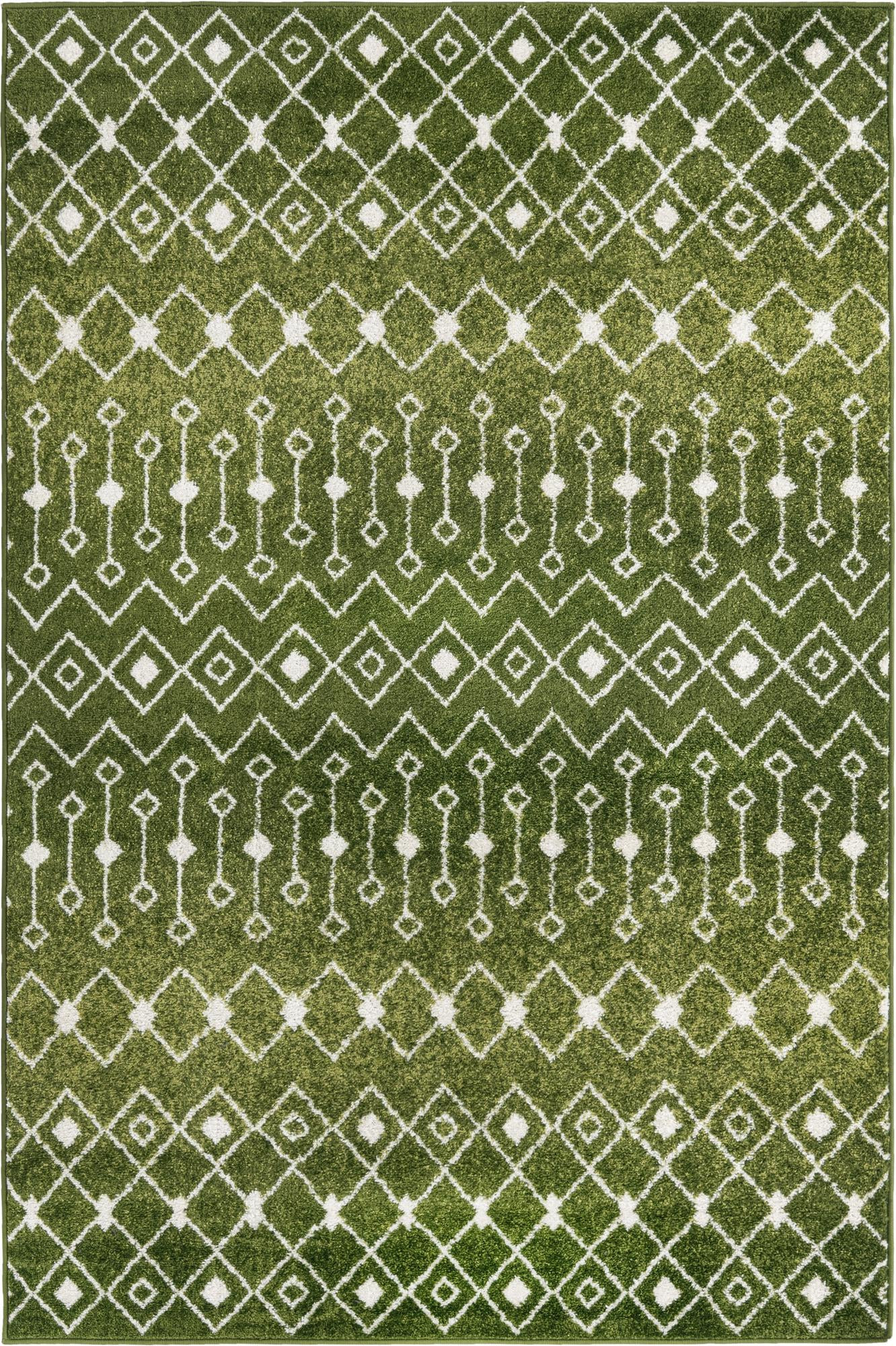 5' 3 x 8' Boswell · Chevron rug, green