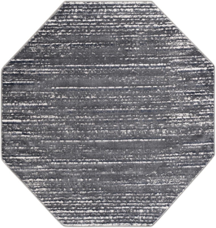 Tate · Linear abstract rug, gray and ivory