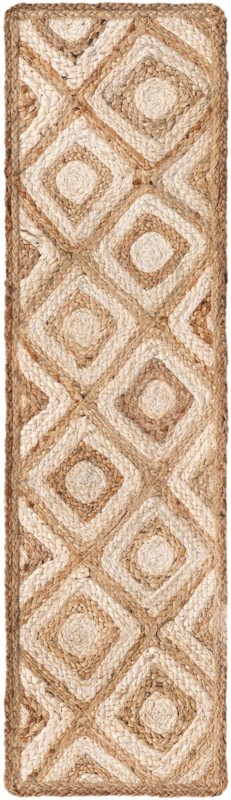 1' 2 x 4' 1 Halsey · Diamond Braided Jute Rug, natural