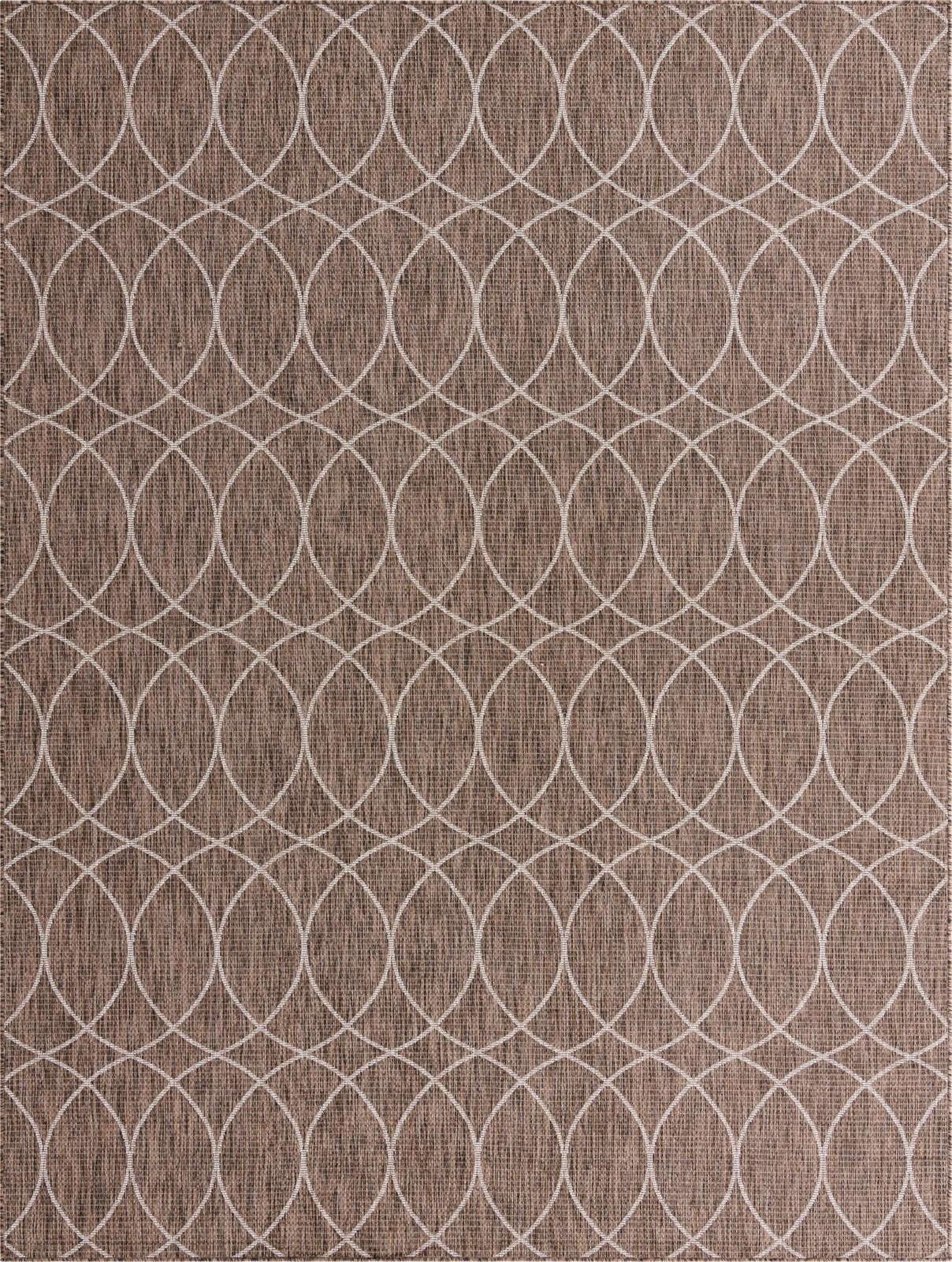 9' x 12' Atkins · Geometric Outdoor Rug, brown