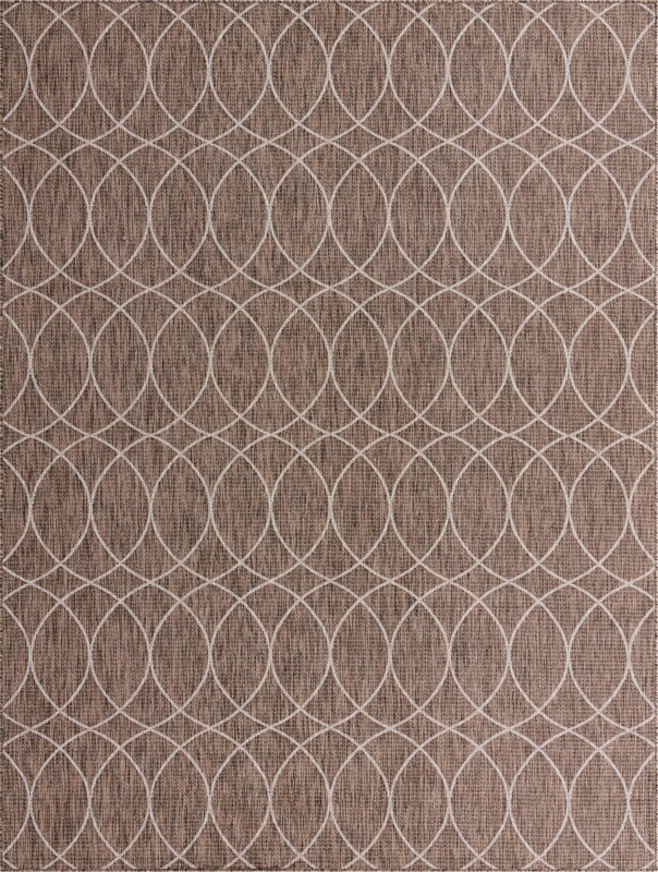 9' x 12' Atkins · Geometric Outdoor Rug, brown