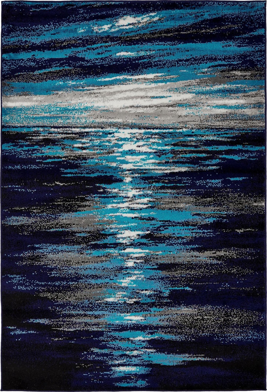 4' x 6' Blakemore · Abstract rug, navy and turquoise