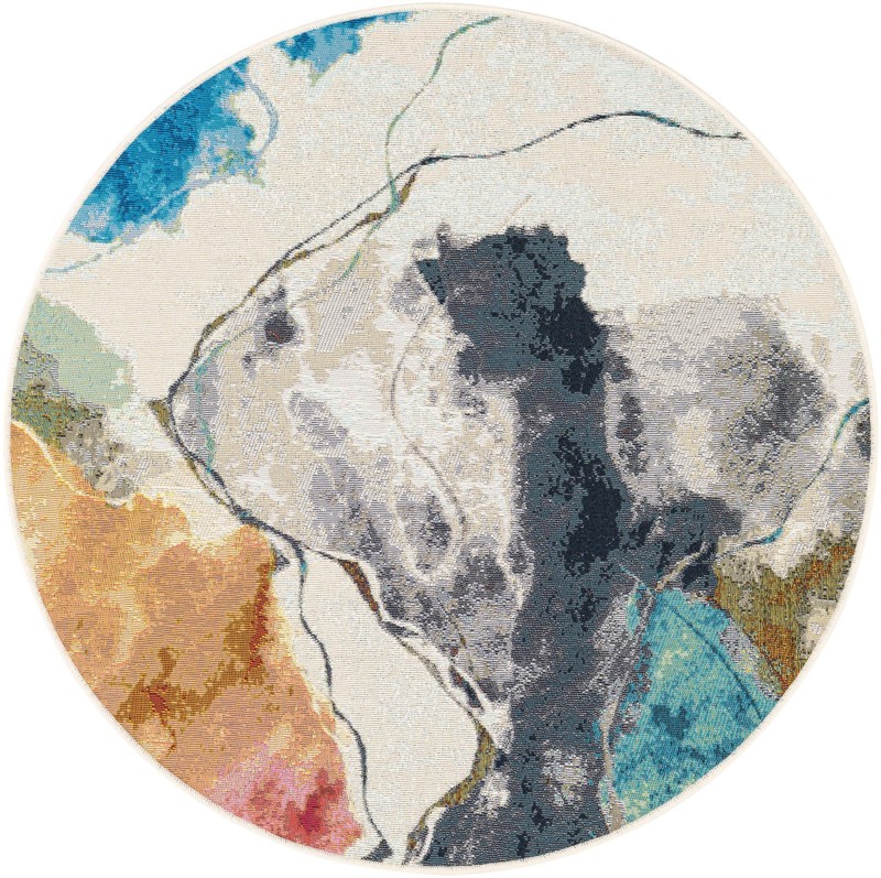 4' 1 x 4' 1 Lomax · Abstract Outdoor Rug