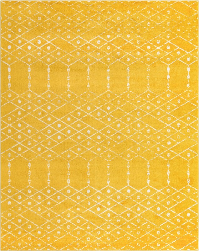 7' 10 x 10' Newcomb · Diamond rug, yellow