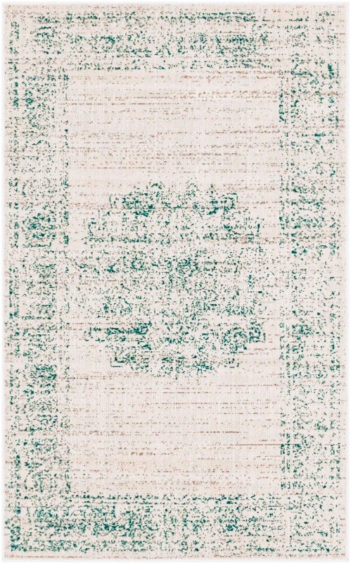 3' 3 x 5' 3 Leighton · Border rug, cream