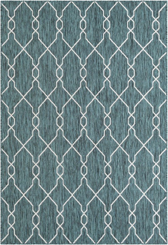 6' x 9' Bronson · Geometric Outdoor Rug, teal
