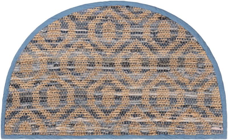 Hops · Lattice Chindi Rug, navy and natural