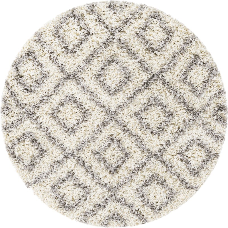 3' 3 x 3' 3 Brock · Geometric Shag Rug, ivory