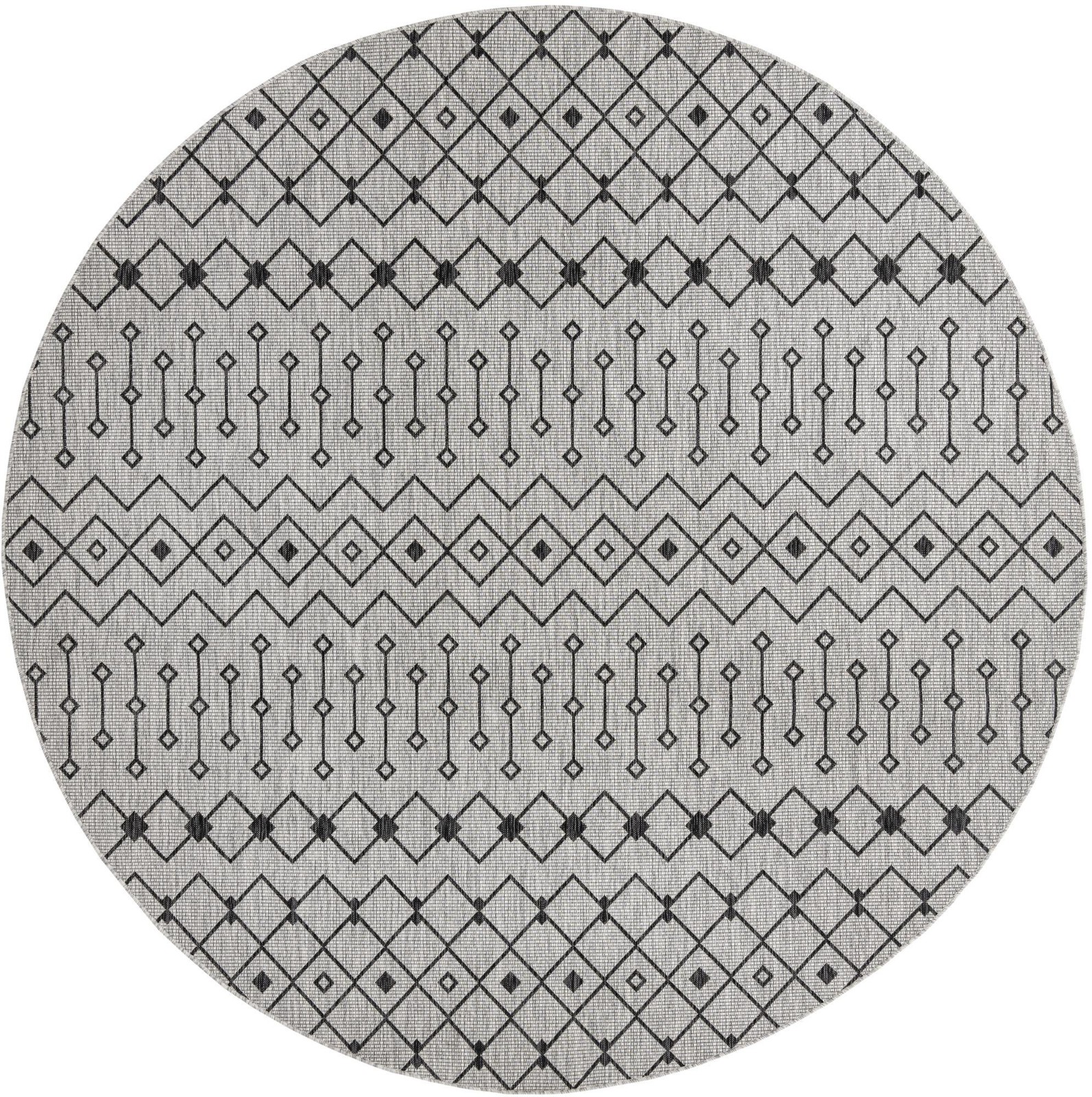 10' 8 x 10' 8 Kearney · Chevron Outdoor Rug, gray
