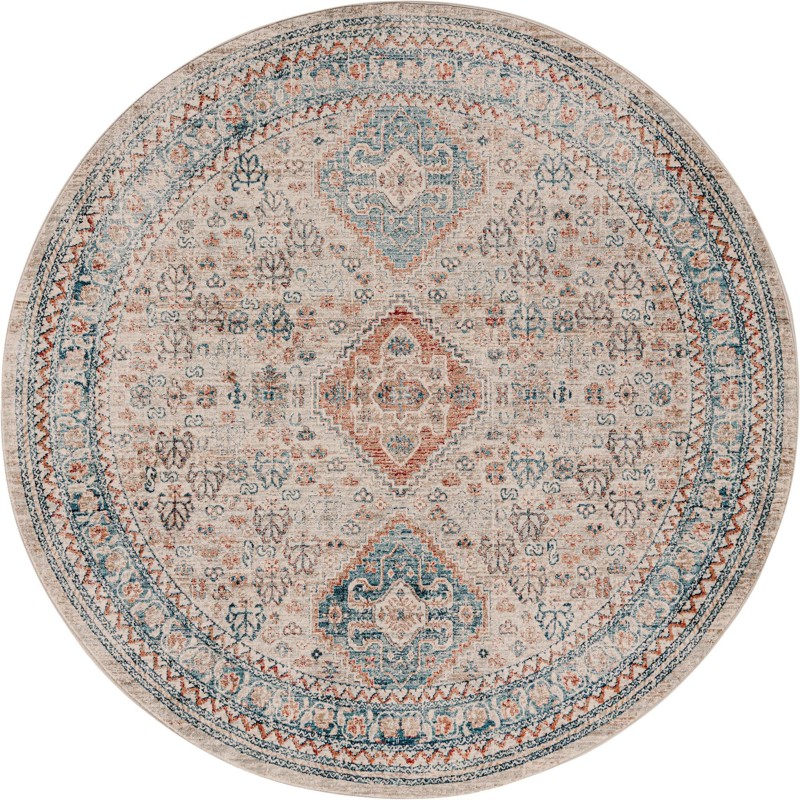 7' x 7' Greenbriar · Border rug, multi