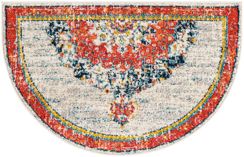 2' 7 x 4' Amberley · Border rug, ivory