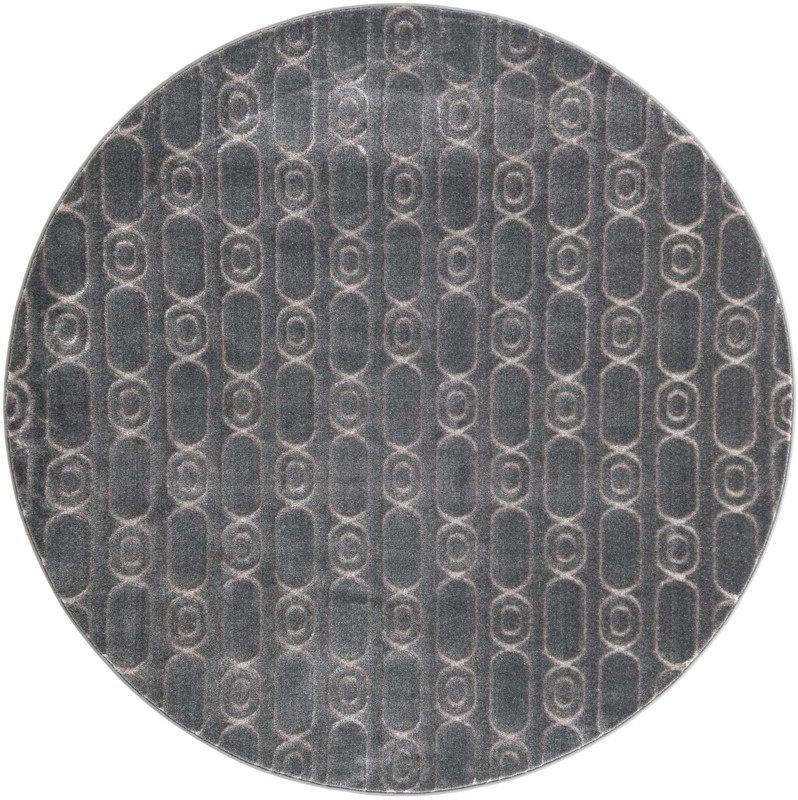 Renwick · Geometric lattice rug, gray and silver
