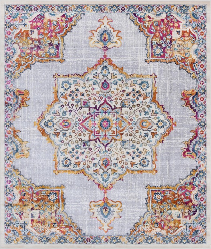 Innes · Medallion rug, ivory and multicolor