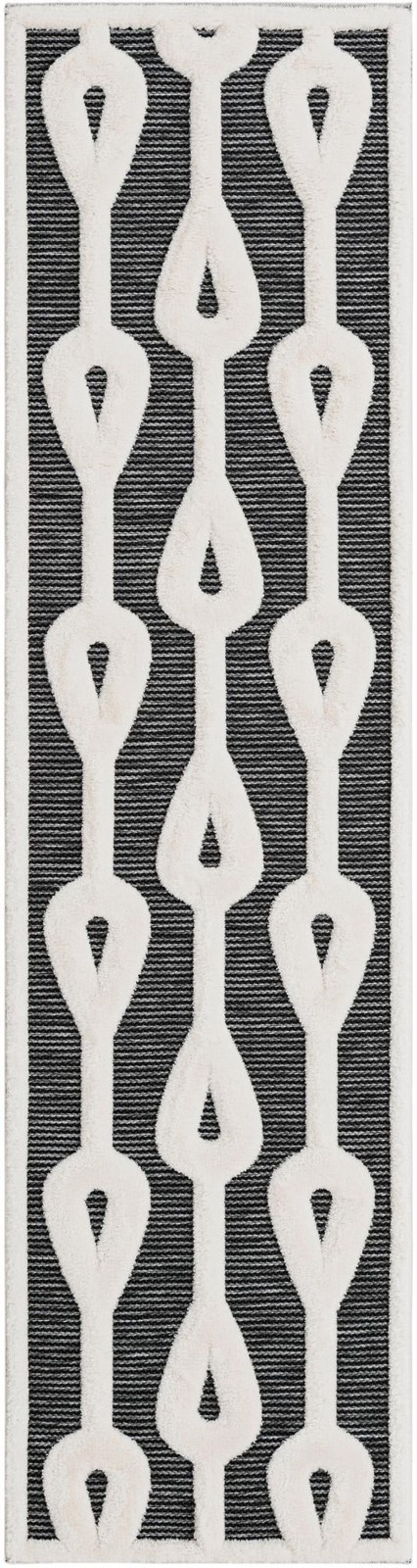 2' 7 x 10' Russell · Geometric rug, gray
