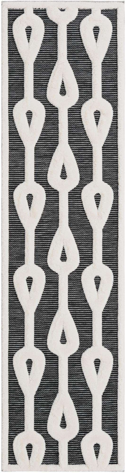 2' 7 x 10' Russell · Geometric rug, gray