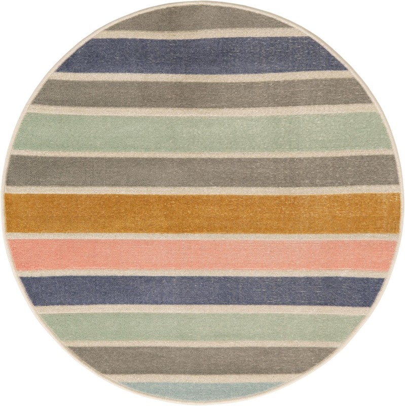 3' 3 x 3' 3 Saratoga · Striped rug, multi
