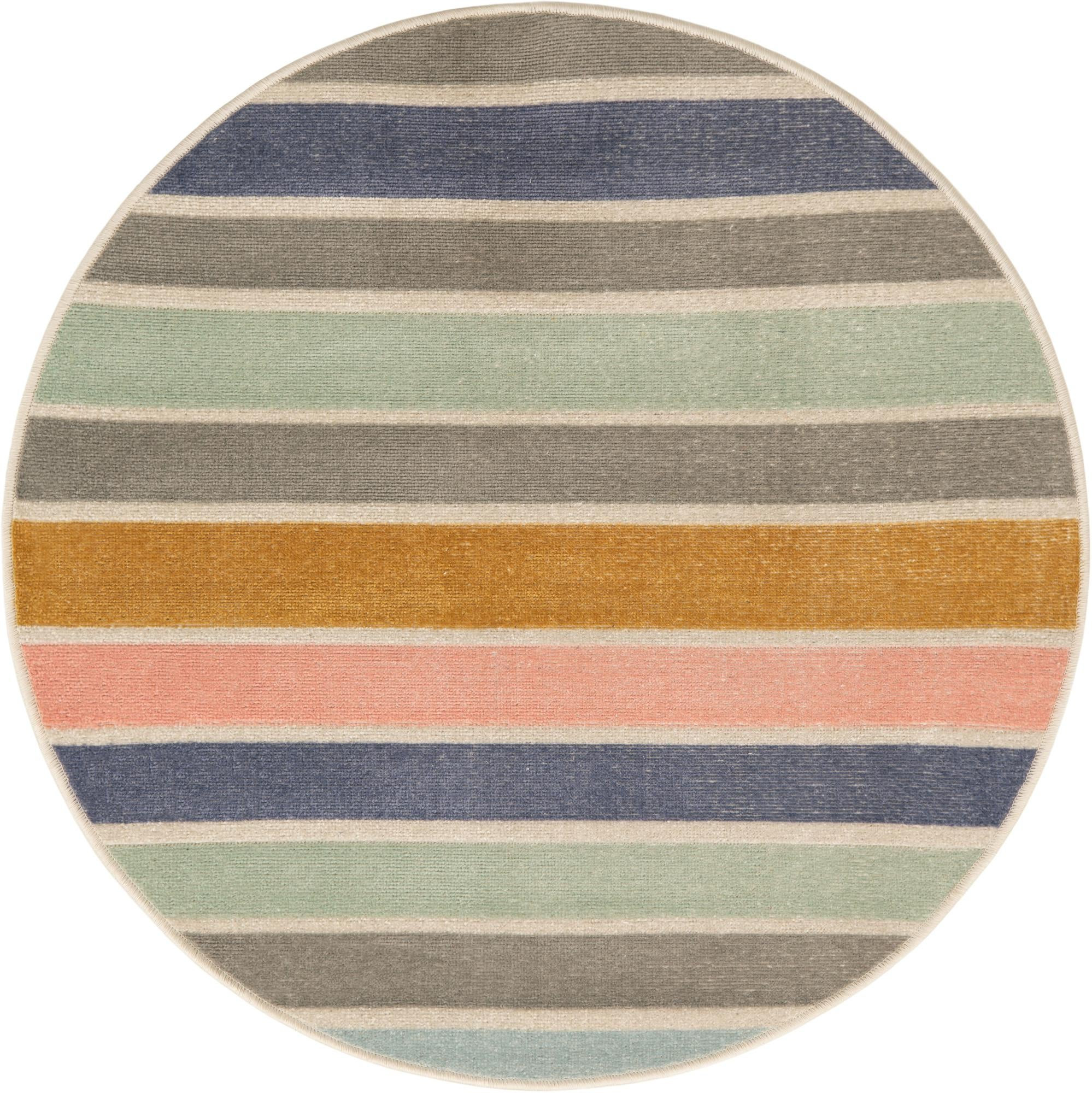 3' 3 x 3' 3 Saratoga · Striped rug, multi