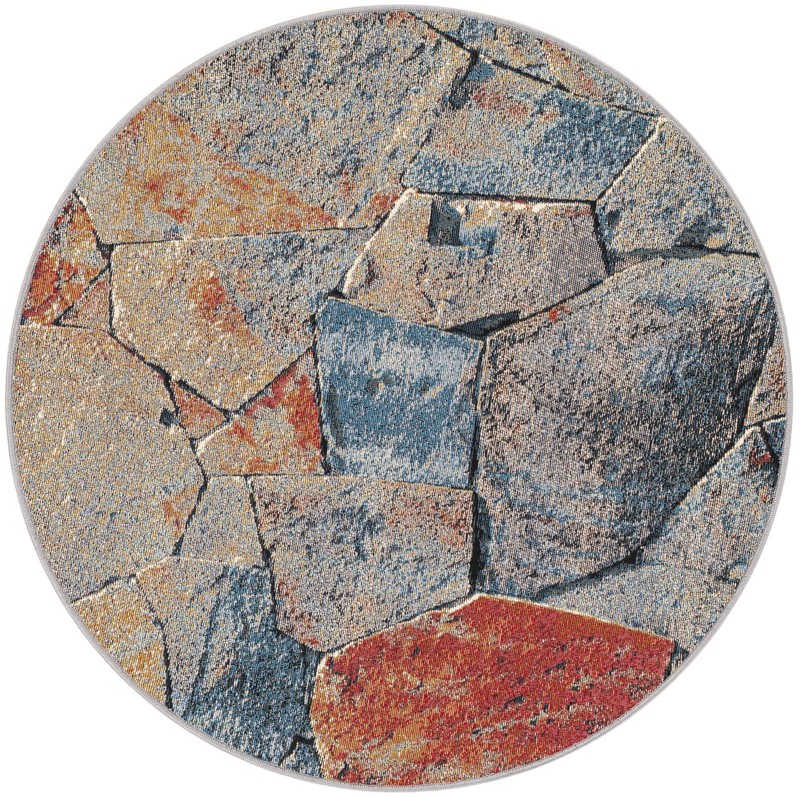 Cobblestone · Abstract Outdoor Rug, multi