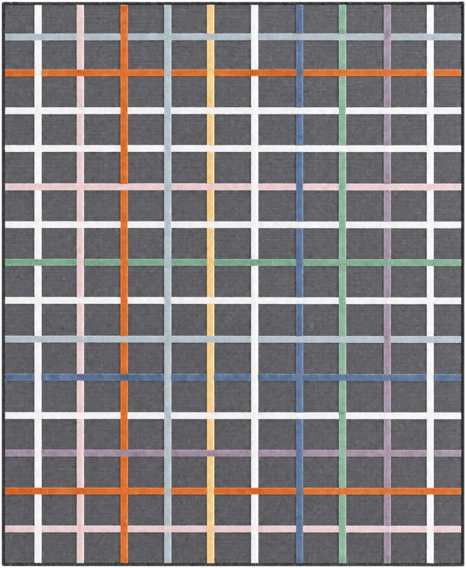8' 2 x 10' Franklin · Plaid Outdoor Rug, charcoal and multicolor