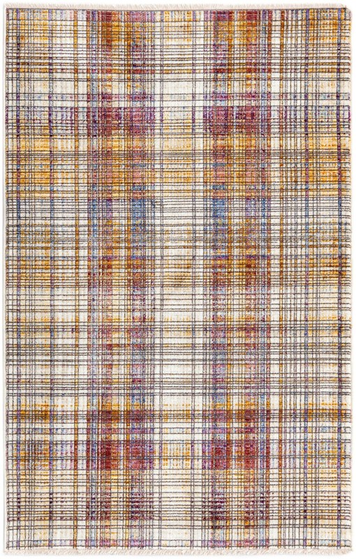 Denham · Plaid rug, multi and ivory