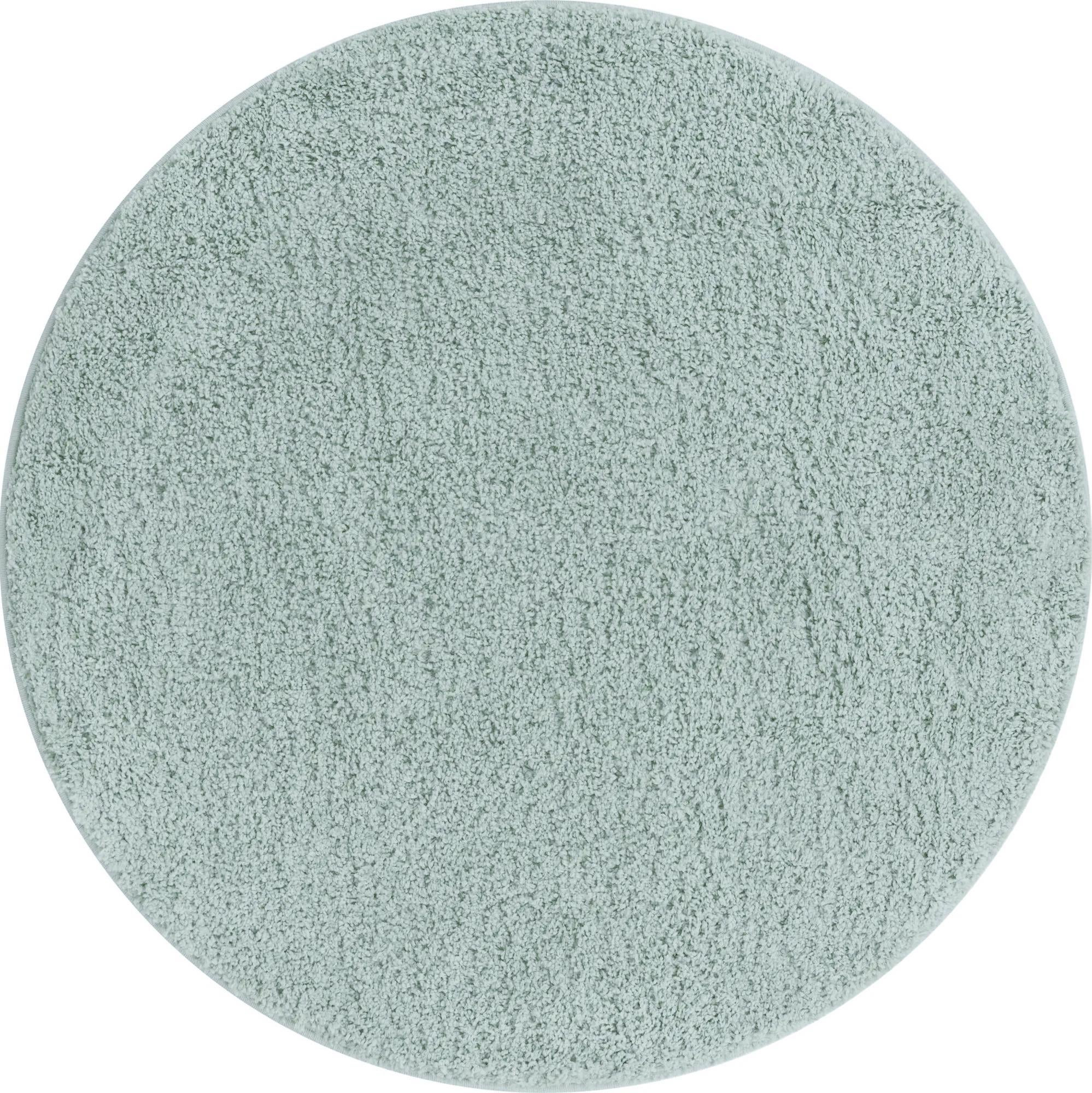 3' 3 x 3' 3 Calvert · Solid shag rug, sage green
