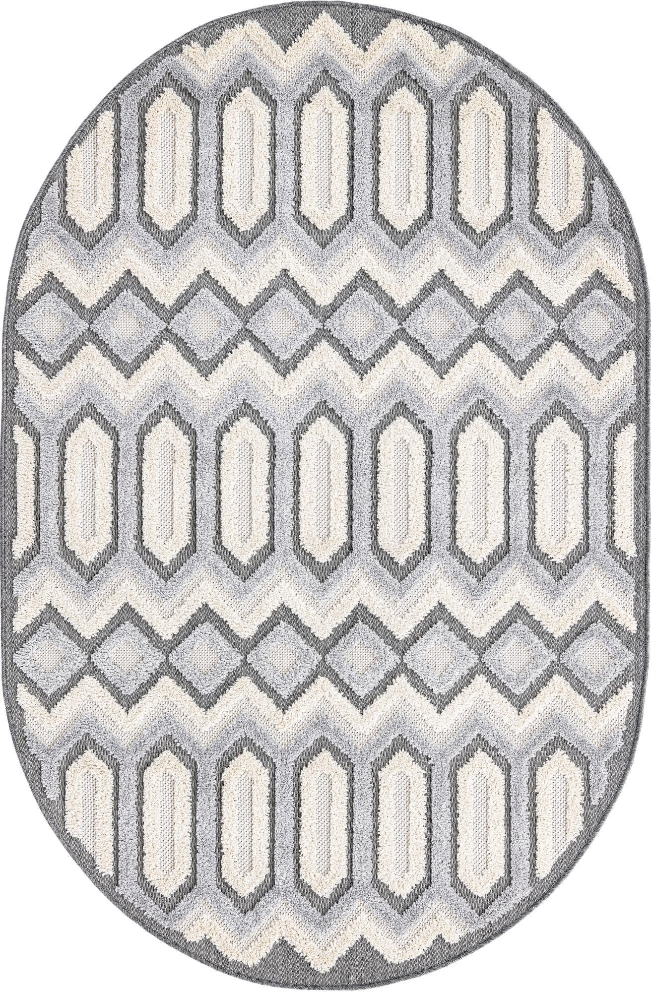 4' x 6' Roddy · Chevron rug, charcoal