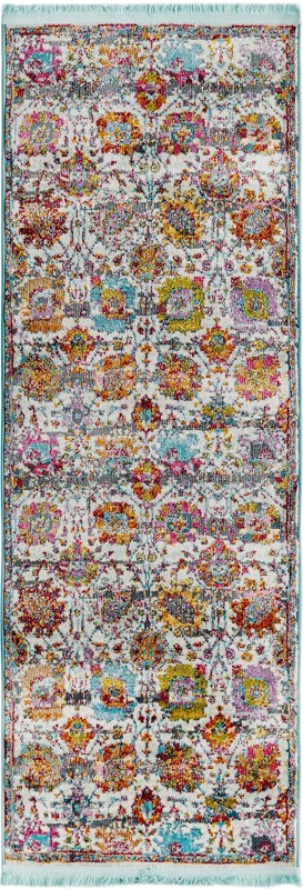2' 2 x 6' Tansy · Border rug, multi