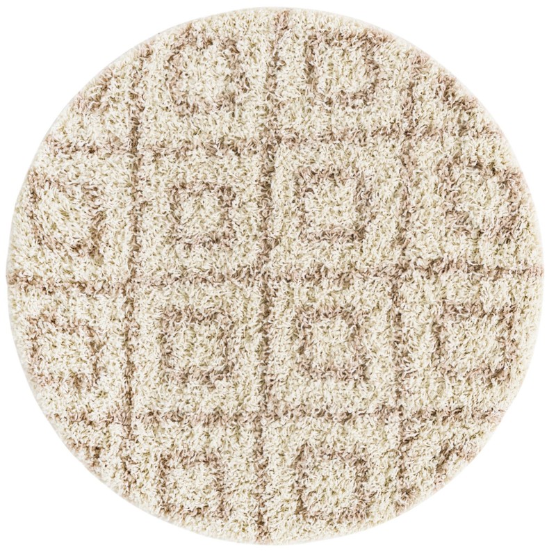 3' 3 x 3' 3 Brock · Diamond Shag Rug, beige