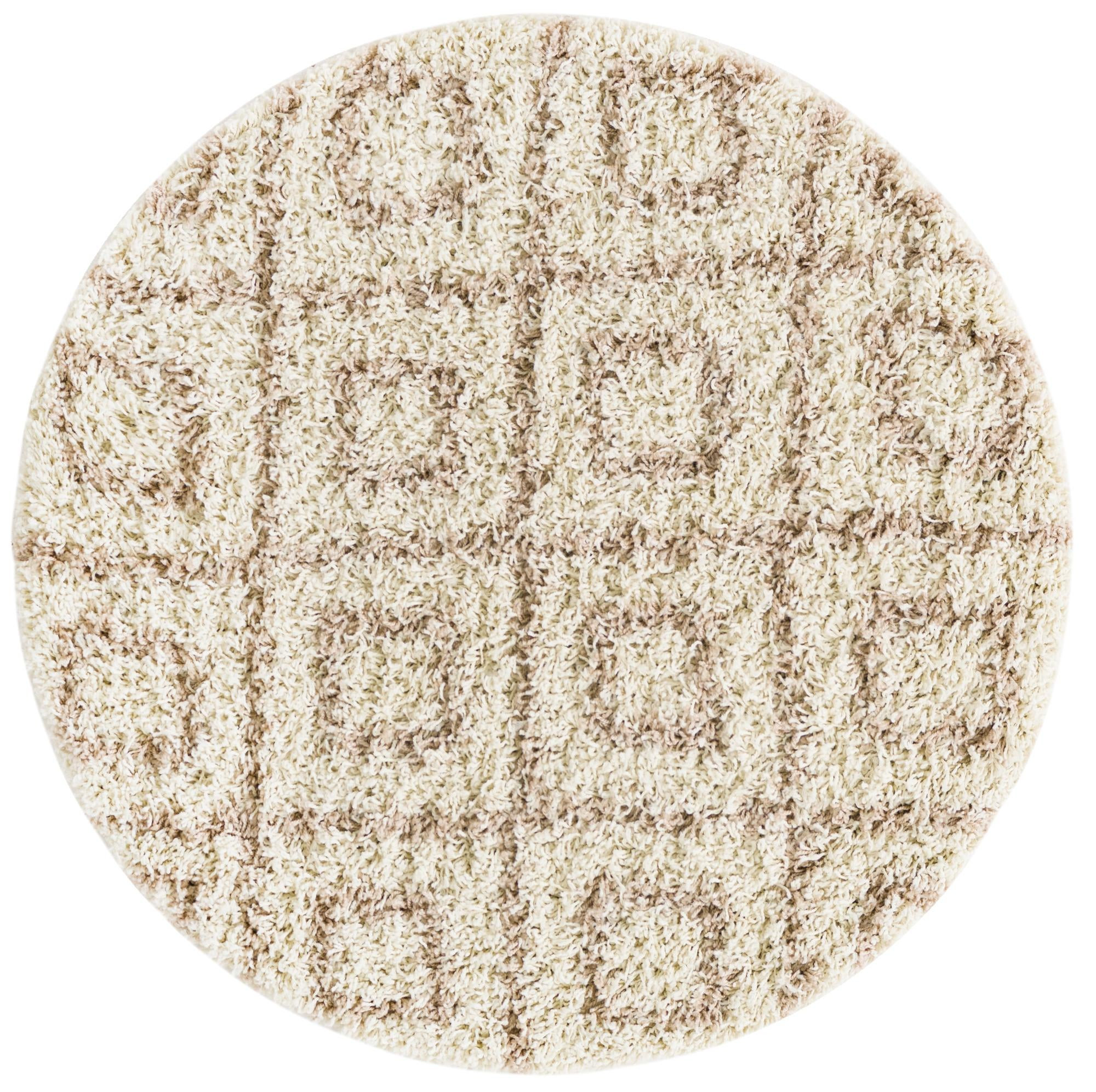 3' 3 x 3' 3 Brock · Diamond Shag Rug, beige