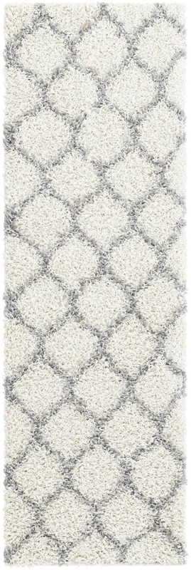 2' x 6' Barnett · Trellis Shag Rug, ivory