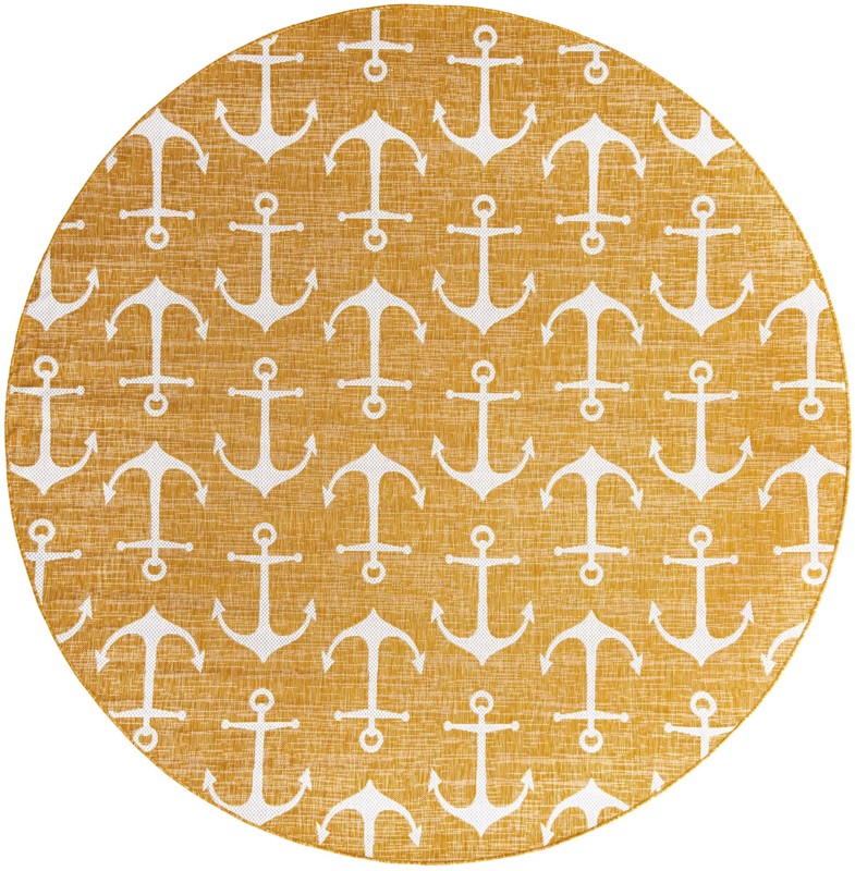 10' x 10' Millbrook · Pictoral Outdoor Rug, yellow