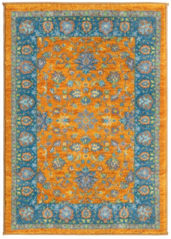 2' 2 x 3' Bluebell · Floral rug, yellow and blue