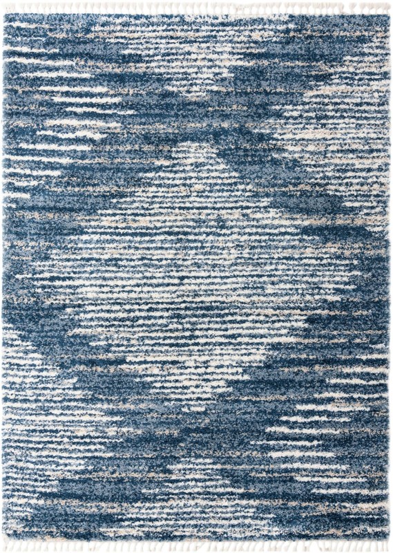 Cobble · Abstract Shag Rug, blue