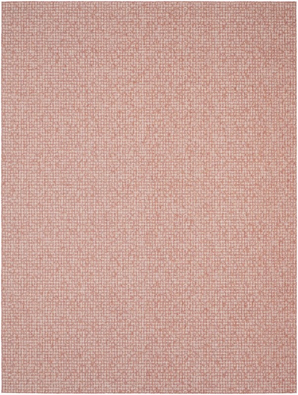 9' x 12' Loam · Geometric Outdoor Rug, rust red