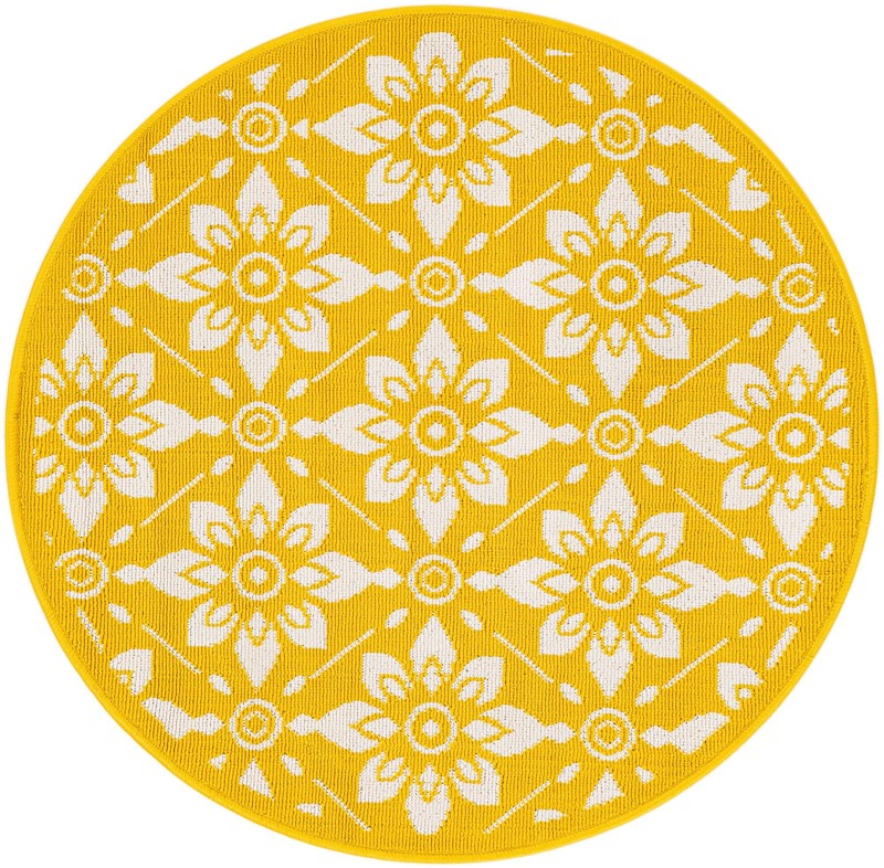 Selwyn · Floral / botanical Outdoor Rug, yellow