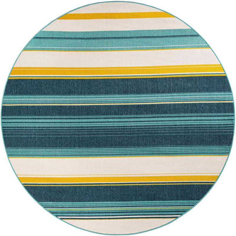 7' 10 x 7' 10 Larkin · Striped Outdoor Rug, multi