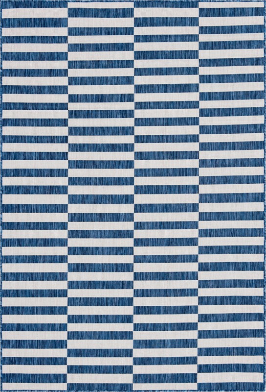 6' x 9' Ainsley · Geometric Outdoor Rug, blue