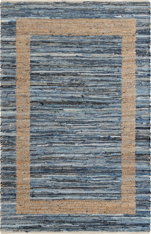 5' 1 x 8' Stafford · Border Chindi Rug