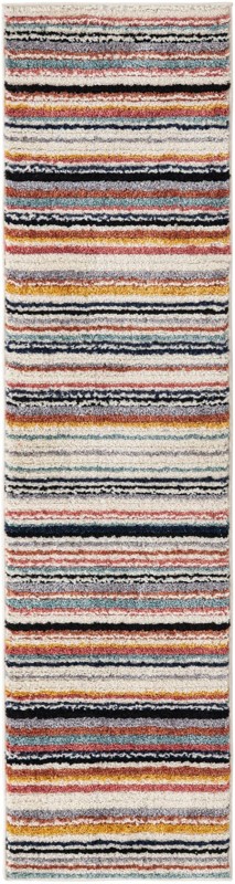 2' x 7' 10 Agnes · Striped rug, ivory