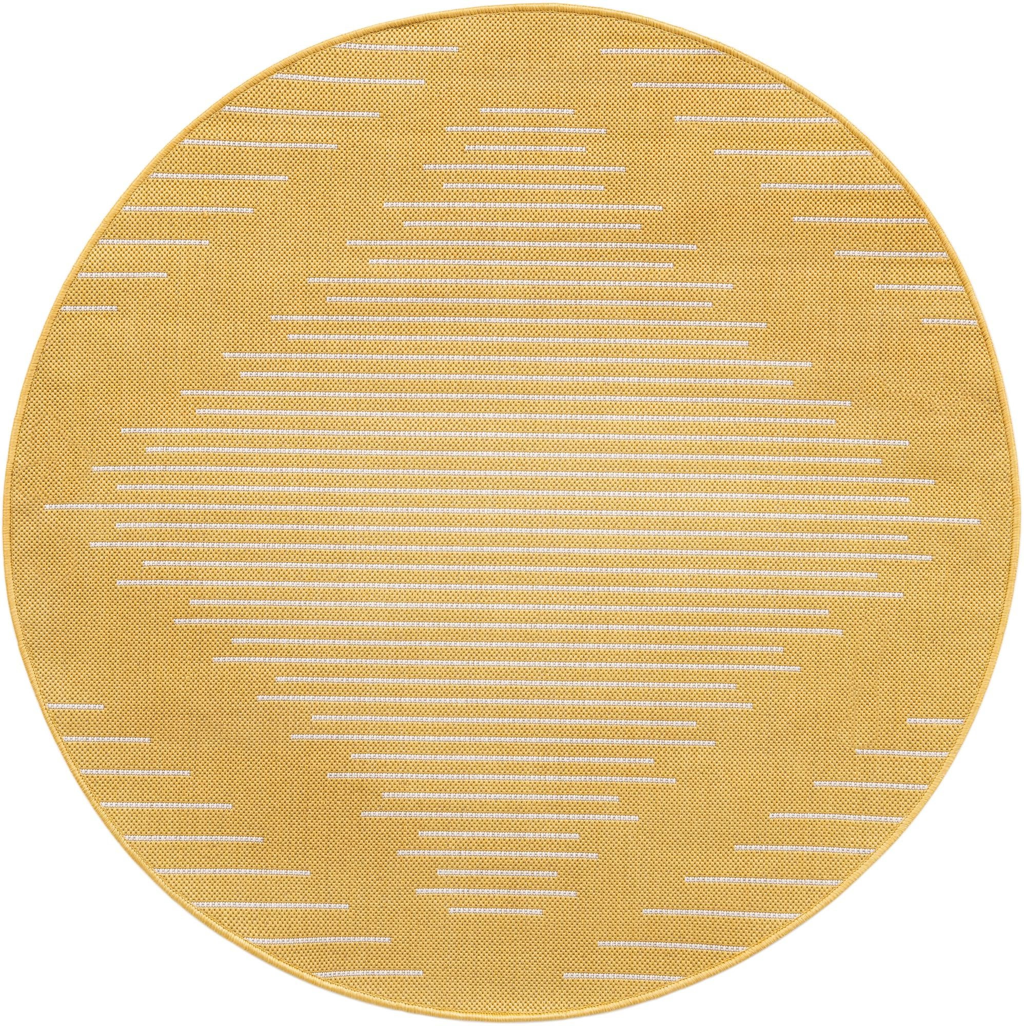 3' x 3' Harlow · Diamond Outdoor Rug, yellow