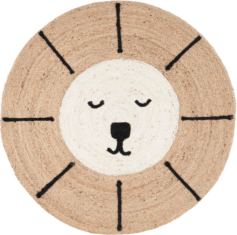 7' 10 x 7' 10 Godwin · Pictoral Braided Jute Rug, natural and ivory