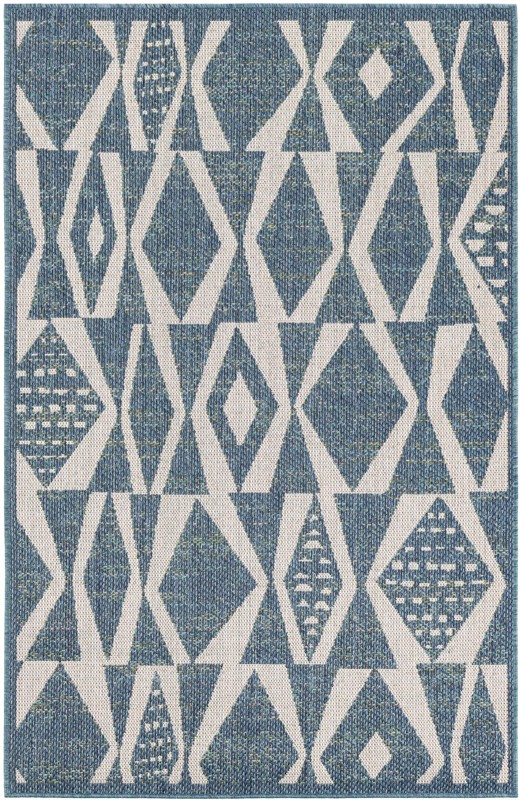 Casper · Diamond Outdoor Rug, blue
