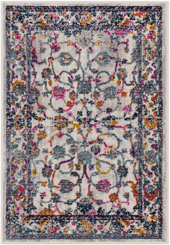 2' 2 x 3' 3 Bend · Border rug, white