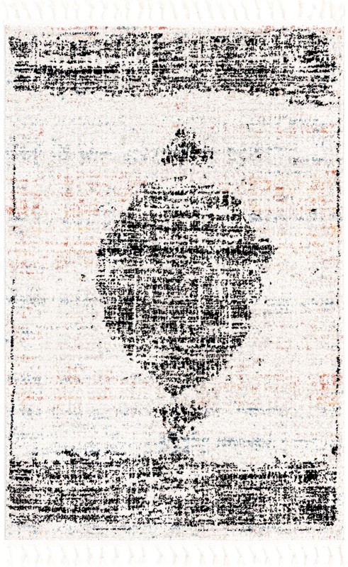 4' x 6' Hackett · Border rug, ivory