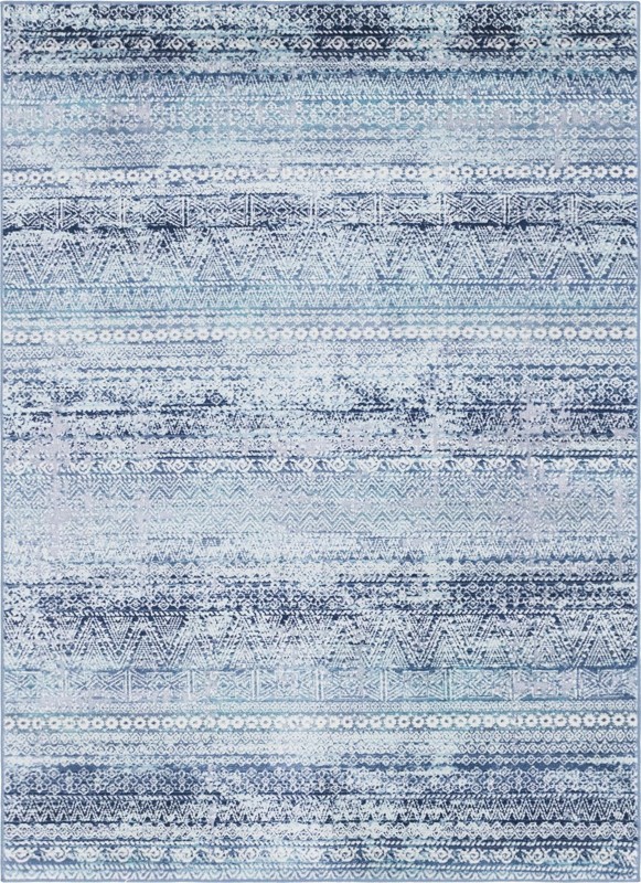 Lynwood · Geometric rug, blue