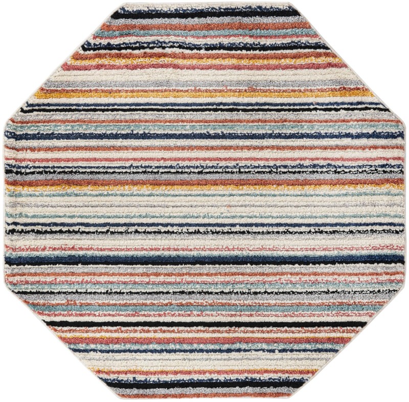 Agnes · Striped rug, ivory