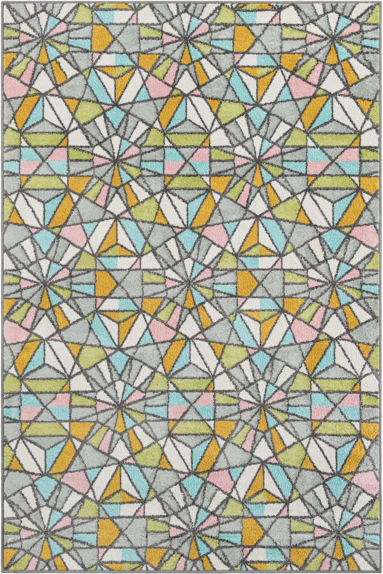 5' 3 x 8' Woodall · Geometric rug, multi